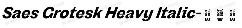 Saes Grotesk Heavy Italic字体转换